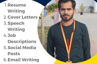 be your resume, cover, speech, job description, social media post, email writer