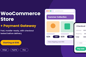 build a professional woocommerce store with payment gateway