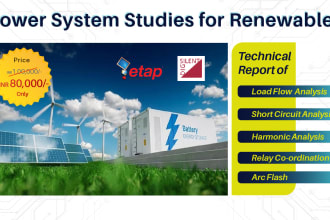 do power system study for renewable project in etap and digsilent