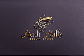 design luxury beauty, salon, hair, nail and fashion logo