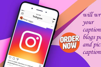 write your instagram captions and blog posts