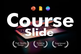 design your training, lecture or course presentation slide