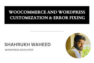 do woocommerce customization and error fix