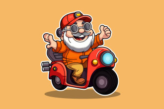draw mascot design, cartoon character and mascot logo