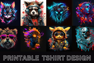 do graphic t shirt design using midjourney ai image prompt