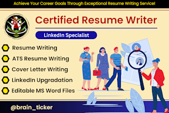 write and upgrade your resume, CV, cover letter, and linkedin profile