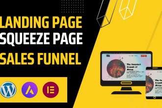 build a professional wordpress sales funnel or landing page with elementor
