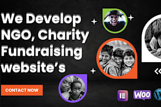 develop donation, charity, nonprofit, fundraising, crowdfunding ngo websites