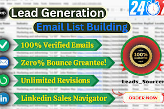 provide targeted b2b leads and email list building