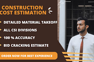 cater material takeoff and cost estimates