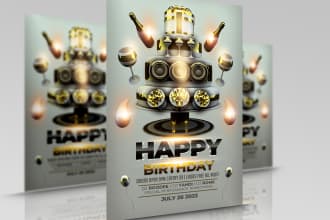 do birthday flyer, grand opening flyer, and any event flyer