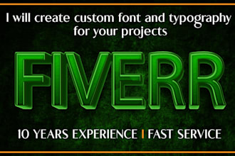 create unique stunning font for lettering, text, font logo