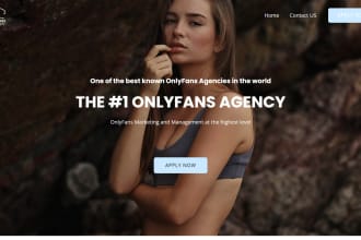 create onlyfans agency website, onlyfans modeling website, agency website