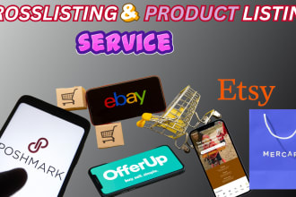 crosslist or product listing on poshmark, mercari, vestiaire collective others