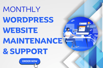 do all your monthly wordpress updates with regular maintenance and support