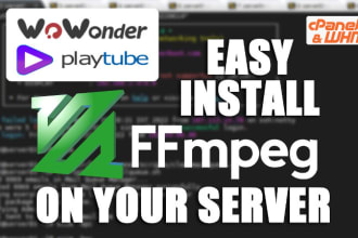 install ffmpeg on server vps for wowonder or playtube or any script
