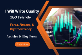 write crypto currency, forex and finance articles and blogs