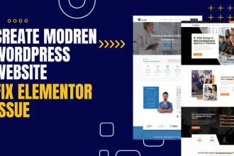 be your elementor expert create modern wordpress website and fix elementor issue