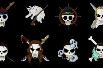 make you a jolly roger inspired by the ones in one piece