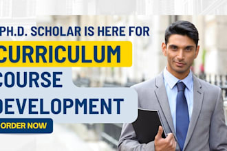 create course content, outlines, lesson plan, and curriculum