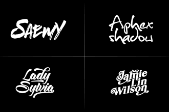 design custom music producer dj band typography logo