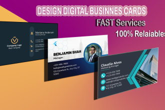 create regular and digital business card