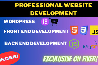 be your wordpress, front end, back end, complete web developer