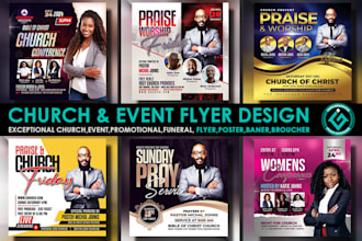 do church, event, real estate, promotional flyer design