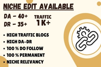 do niche edit on traffic blogs