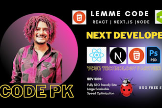 develop your next js website, next js developer