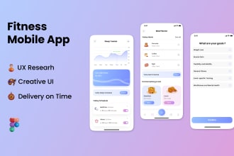 do a health fitness mobile app design high conversion