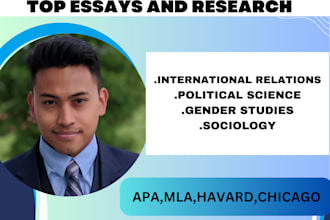 write international relations, political science, gender studies, sociology