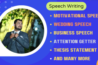 write persuasive, inspirational, or motivational speech