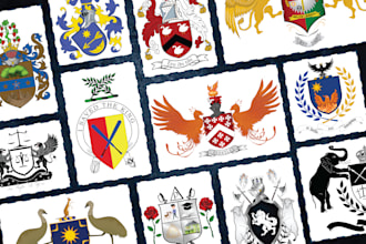 design heraldic family crest coat of arm