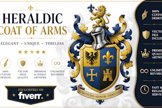design heraldic family crest coat of arm