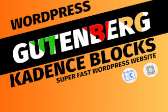 design wordpress website using gutenberg editor kadence blocks