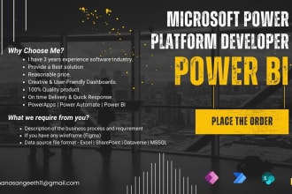 develop a creative power bi dashboard with powerapps for you