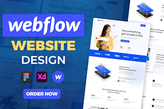 design or develop responsive webflow website, figma to webflow, webflow expert