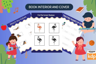 design custom kids activity books, worksheets, coloring book