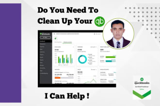 clean up and do quickbooks online bookkeeping