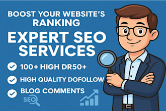 100 dr50 plus blog comments manual backlinks for SEO boost