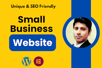 build seo friendly and unique small business elementor website