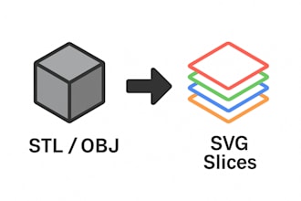 give you stl obj 3d model slicing to svg  custom desktop application