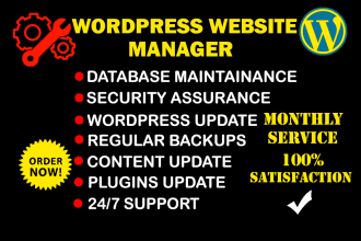 do wordpress website maintenance, help, and support