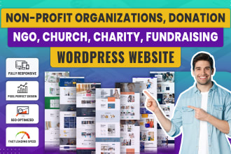 design non profit, ngo, church, charity, fundraising, donation wordpress website