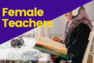female quran teacher , online lessons and tajweed