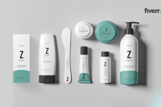 do minimalist cosmetics label, skin care products packaging design