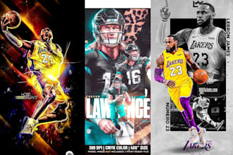 design a professional football basketball softball flyer and poster for you