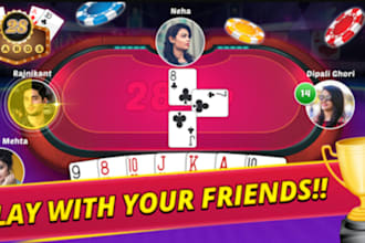 develop a multiplayer poker, card game, slot card game, ludo game development