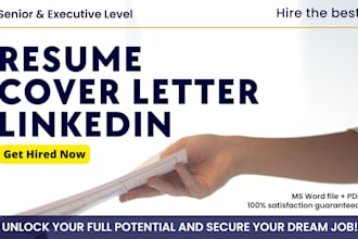 create your ideal senior executive resume and cover letter